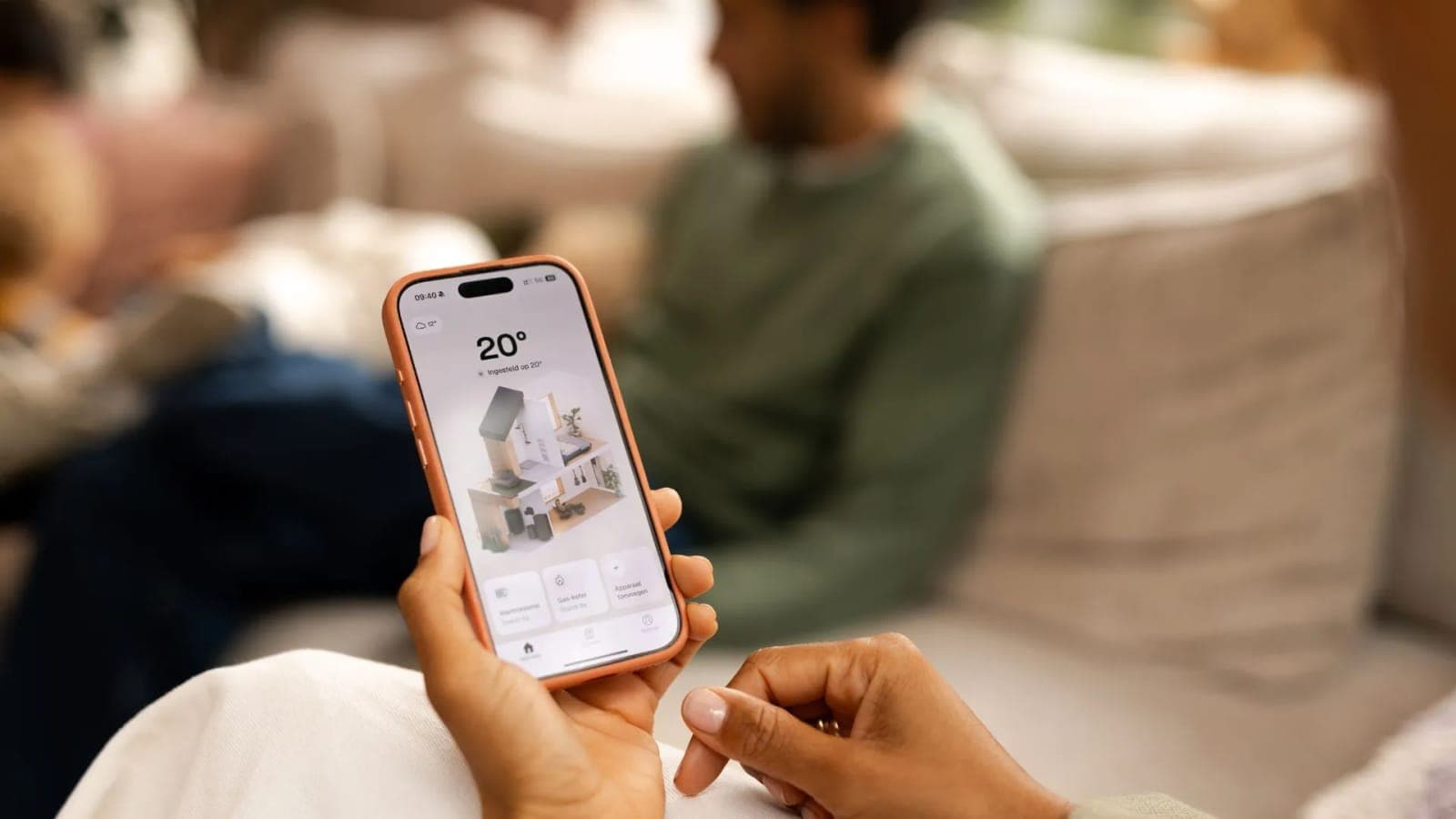 De Weheat-app op een telefoon